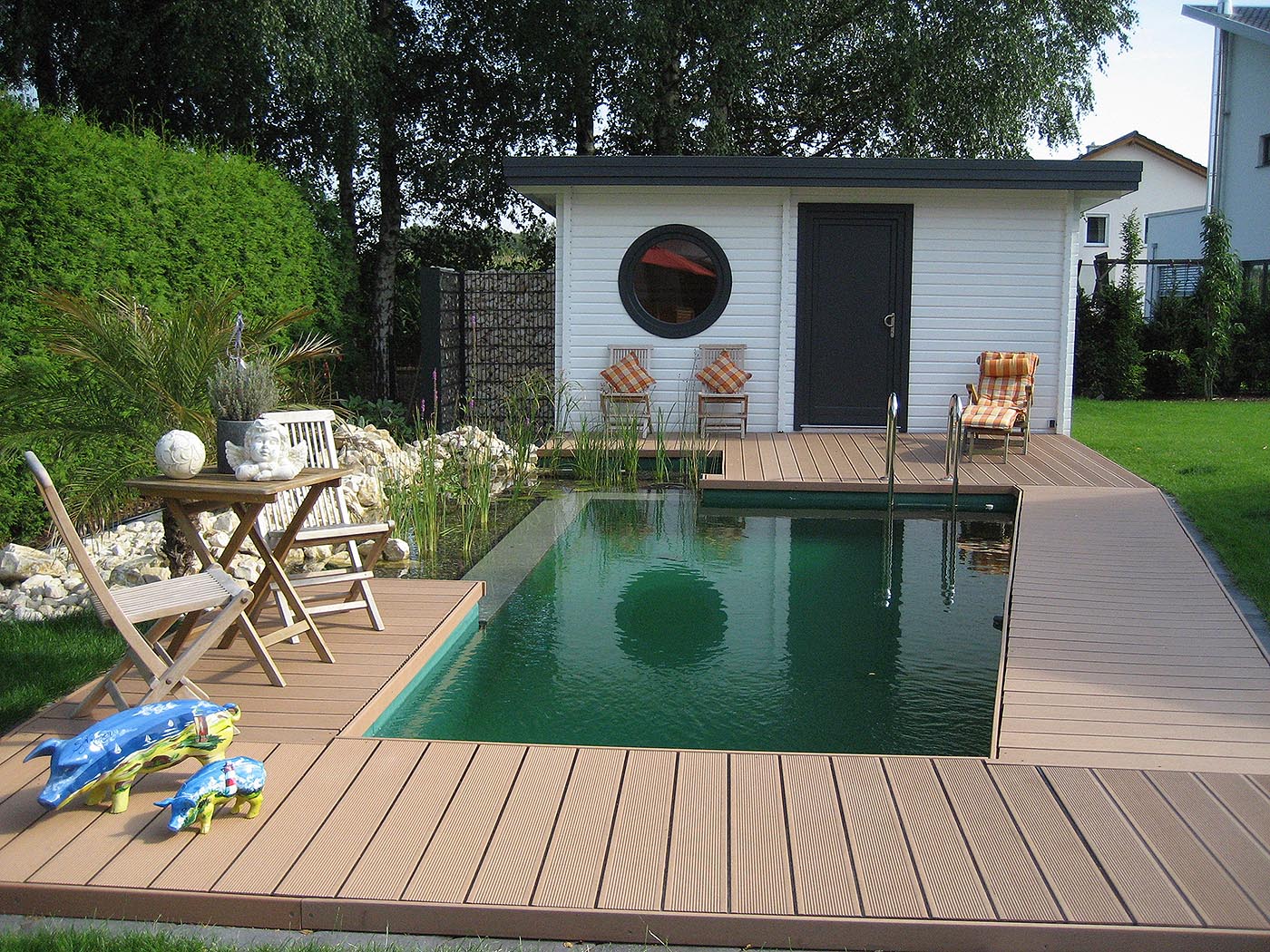 Sauna in ein Gartenhaus einbauen: Blockhaus Gartensauna