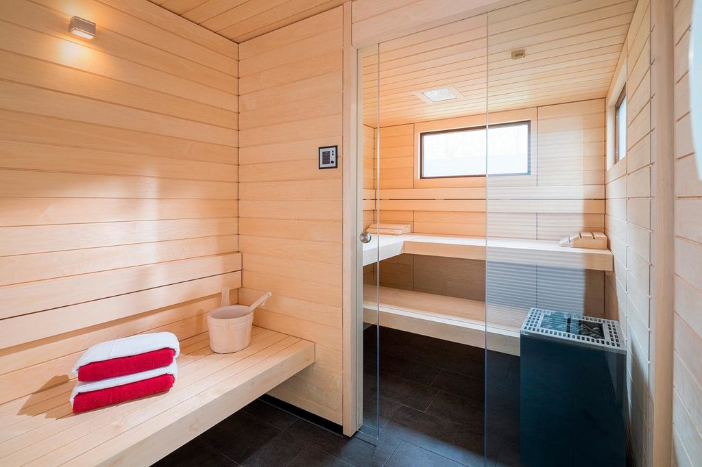 aussensauna für fewo corso storchennest | corso saunamanufaktur