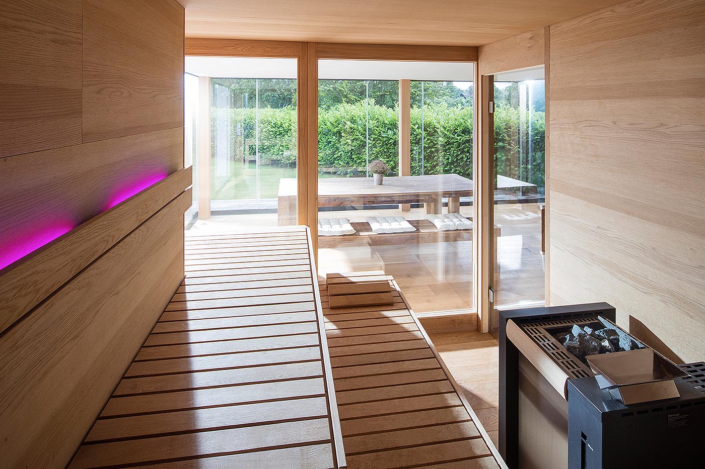 corso design aussensauna mit wintergarten 6 | corso saunamanufaktur