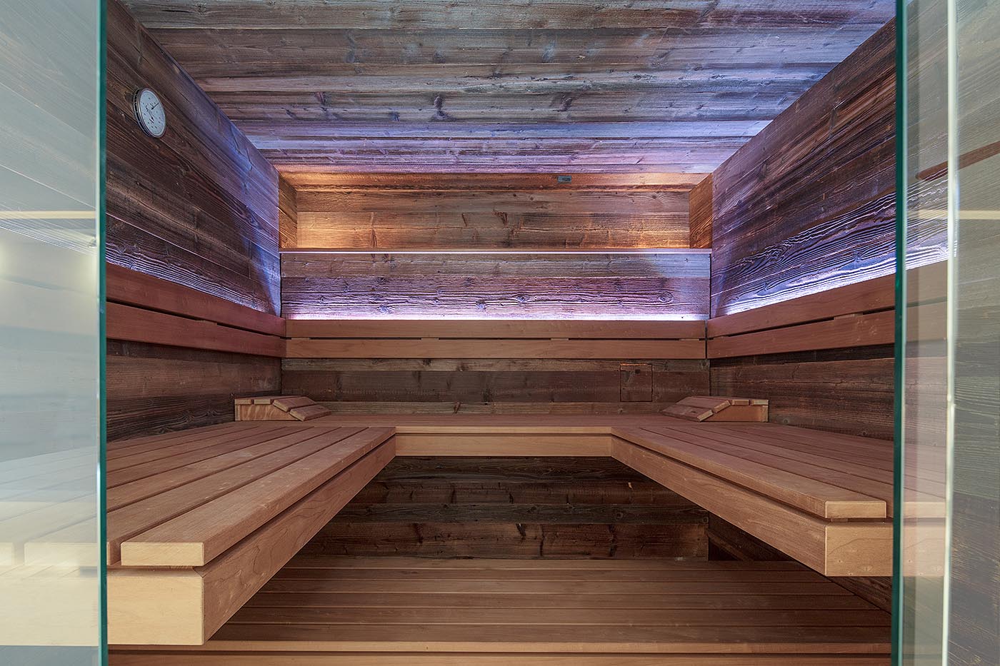 design sauna glas altholz corso 5 | corso saunamanufaktur