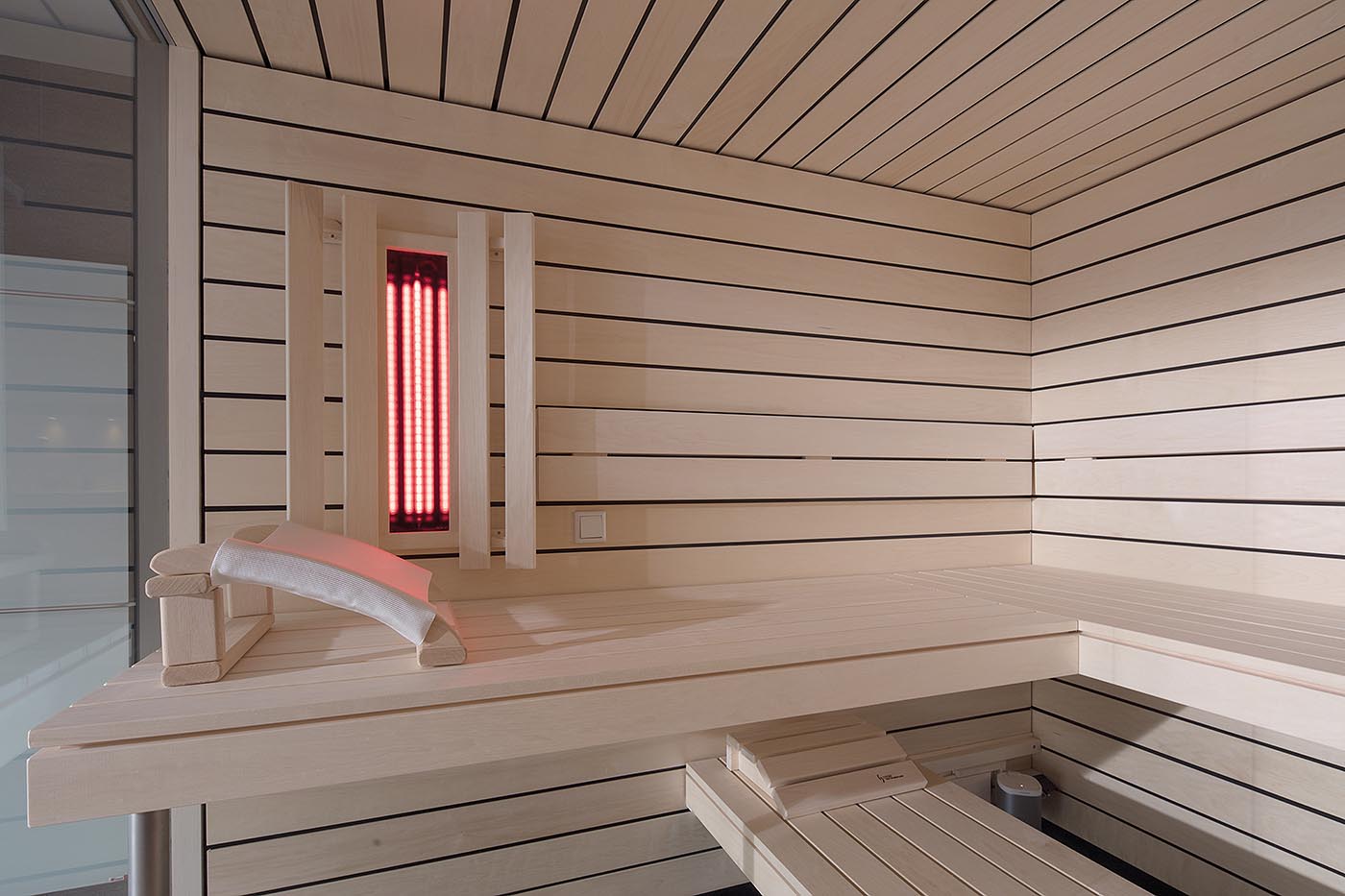 Une Salle De Spa Sauna Avec Insonorisation Murale Intégrée