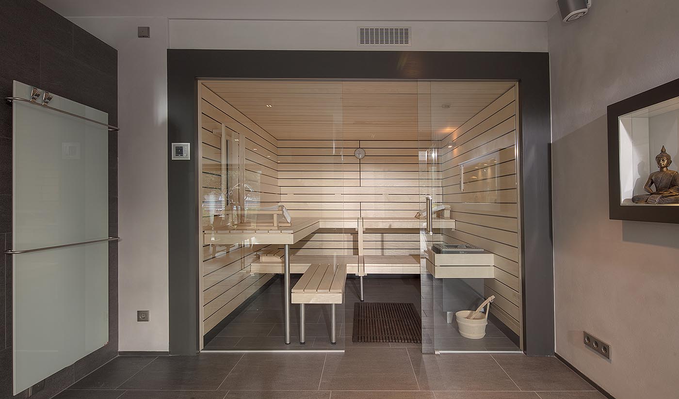 sauna für zuhause glasfront corso 1 | corso saunamanufaktur