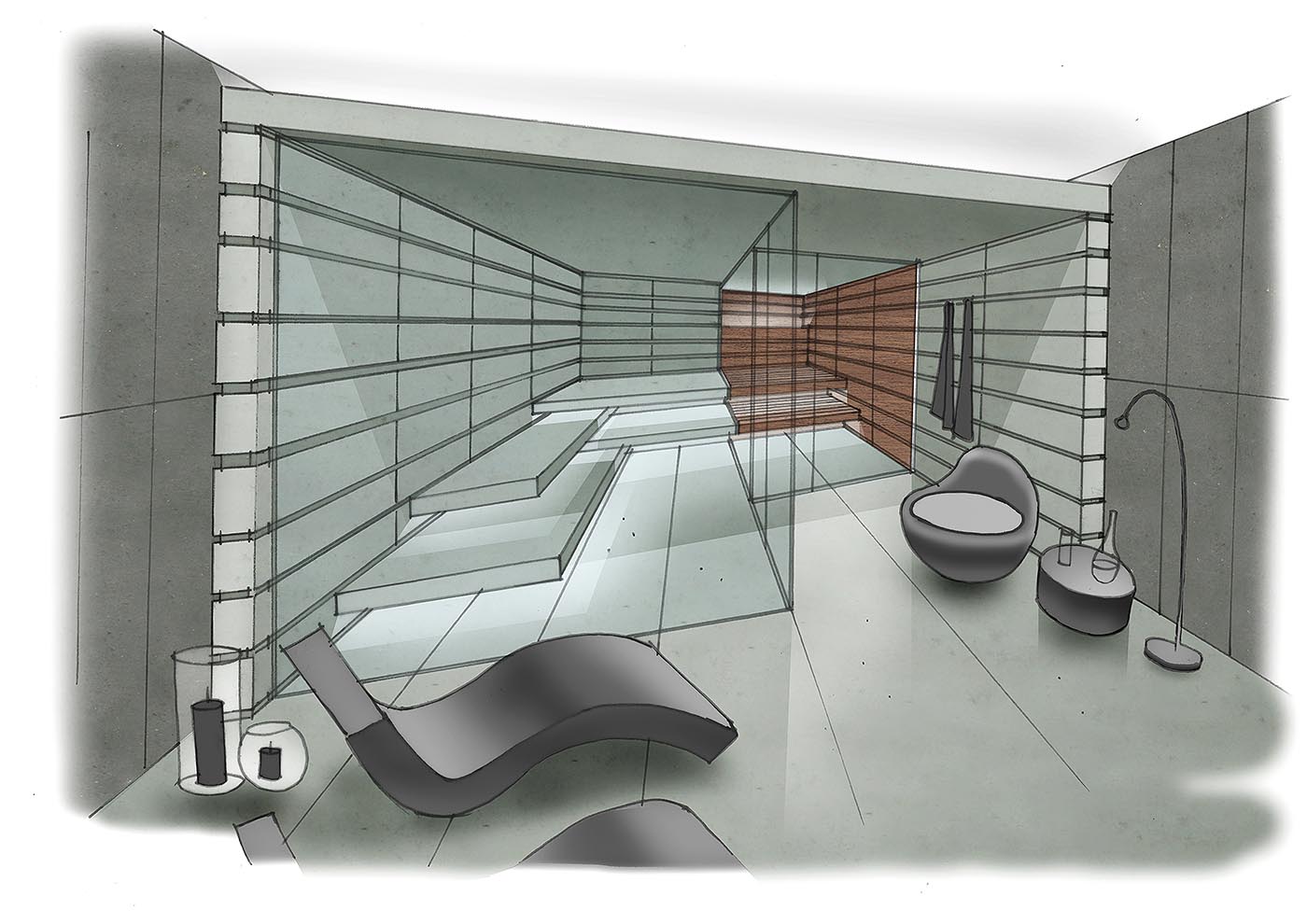 Workshop 5 sauna spa zeichnung corso 1 | corso saunamanufaktur