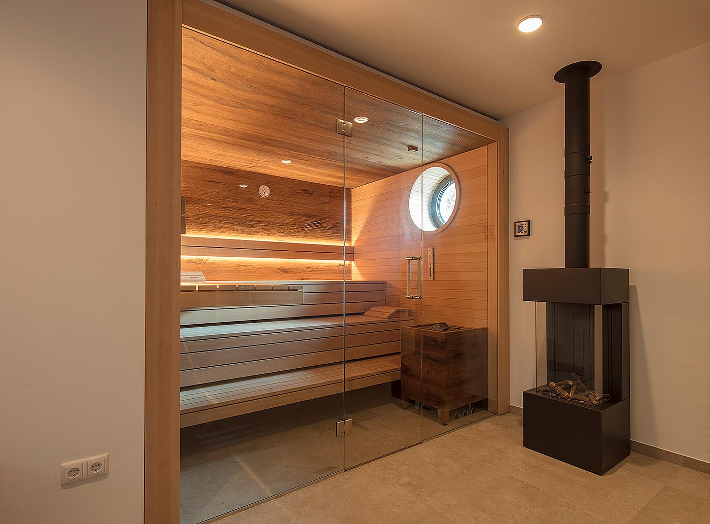 sauna zuhause glasfront hemlock corso 3 | corso saunamanufaktur