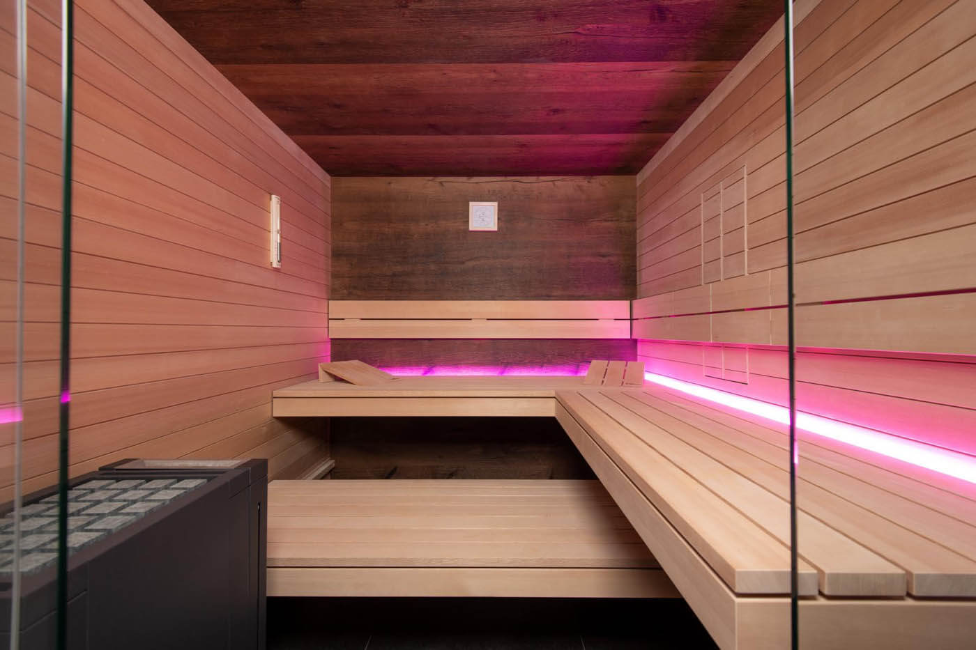 Dampfbad Sauna Kombi Glas wohnlich 13 | corso saunamanufaktur