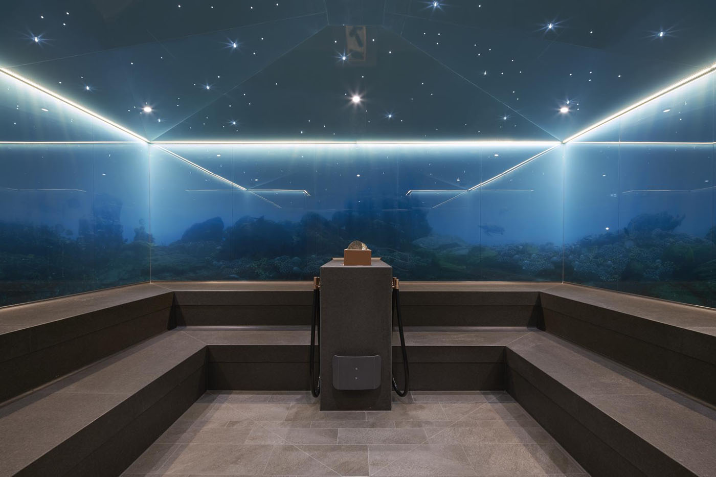 Steam bath with starry sky in the sauna world of the Schlossbad Neumarkt