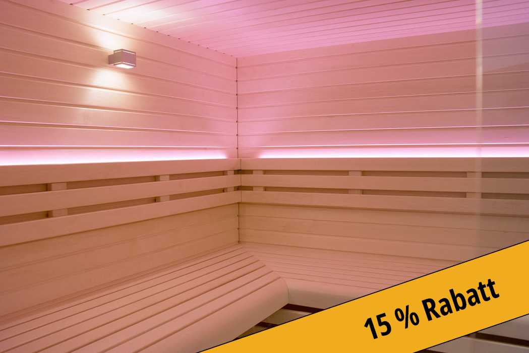 Sauna Angebot 15 Prozent Rabatt 3 1 | corso saunamanufaktur