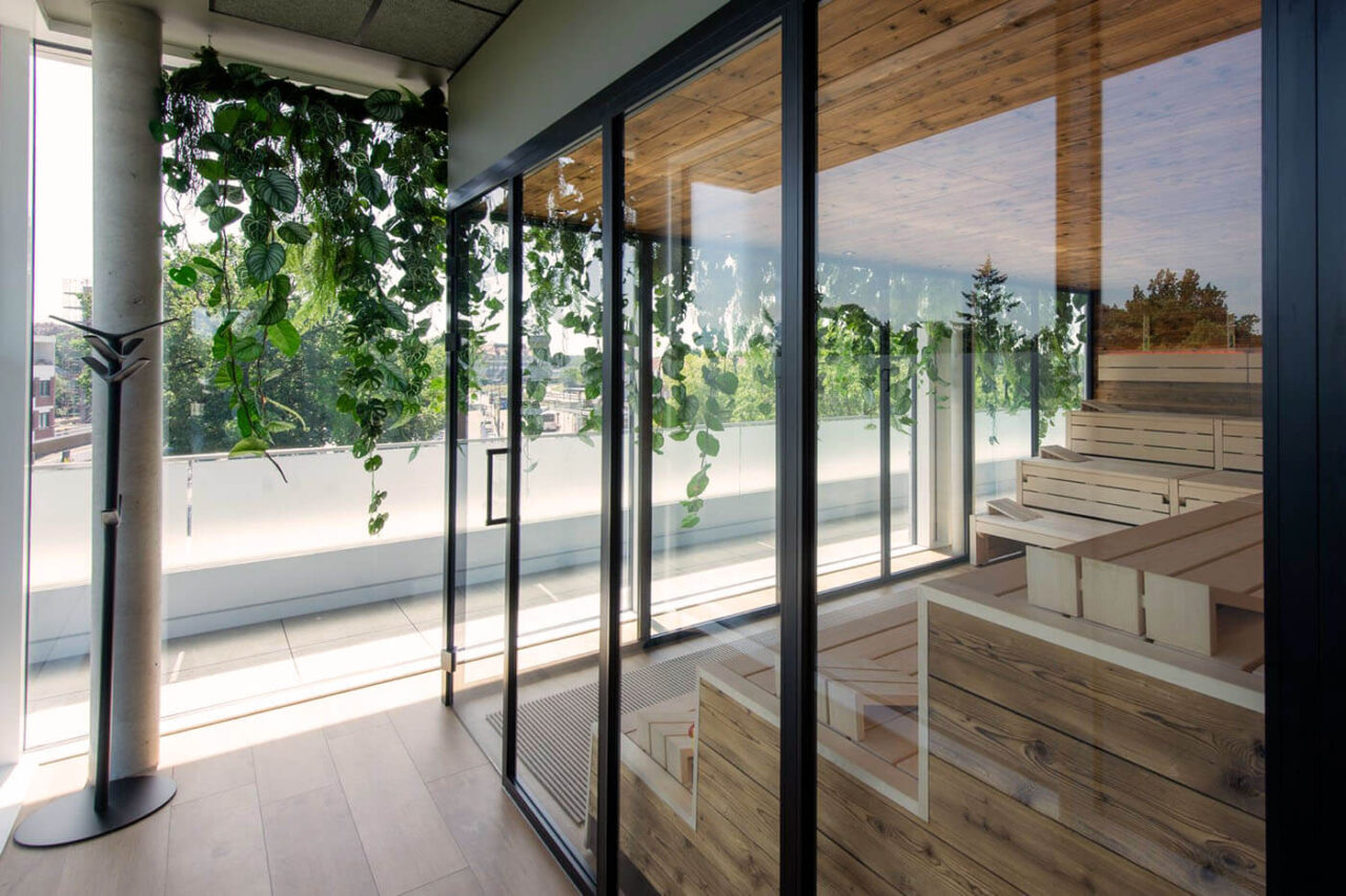 corso Profisauna KonnexInn 14 Wellnessbereich SPA Hotel KonnexInn Nordhorn: finnische Sauna, geplant und gebaut von corso sauna manufaktur