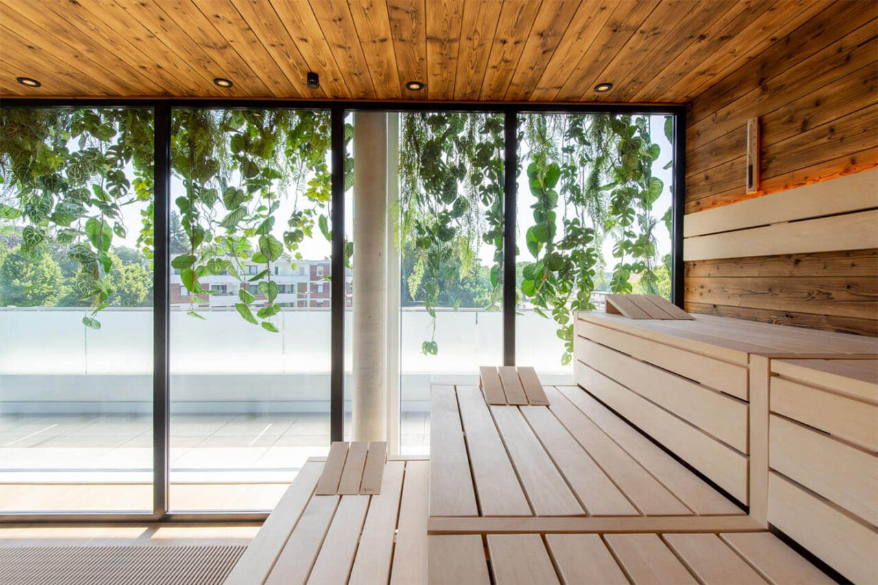corso Profisauna KonnexInn 2 Wellnessbereich SPA Hotel KonnexInn Nordhorn: finnische Sauna, geplant und gebaut von corso sauna manufaktur